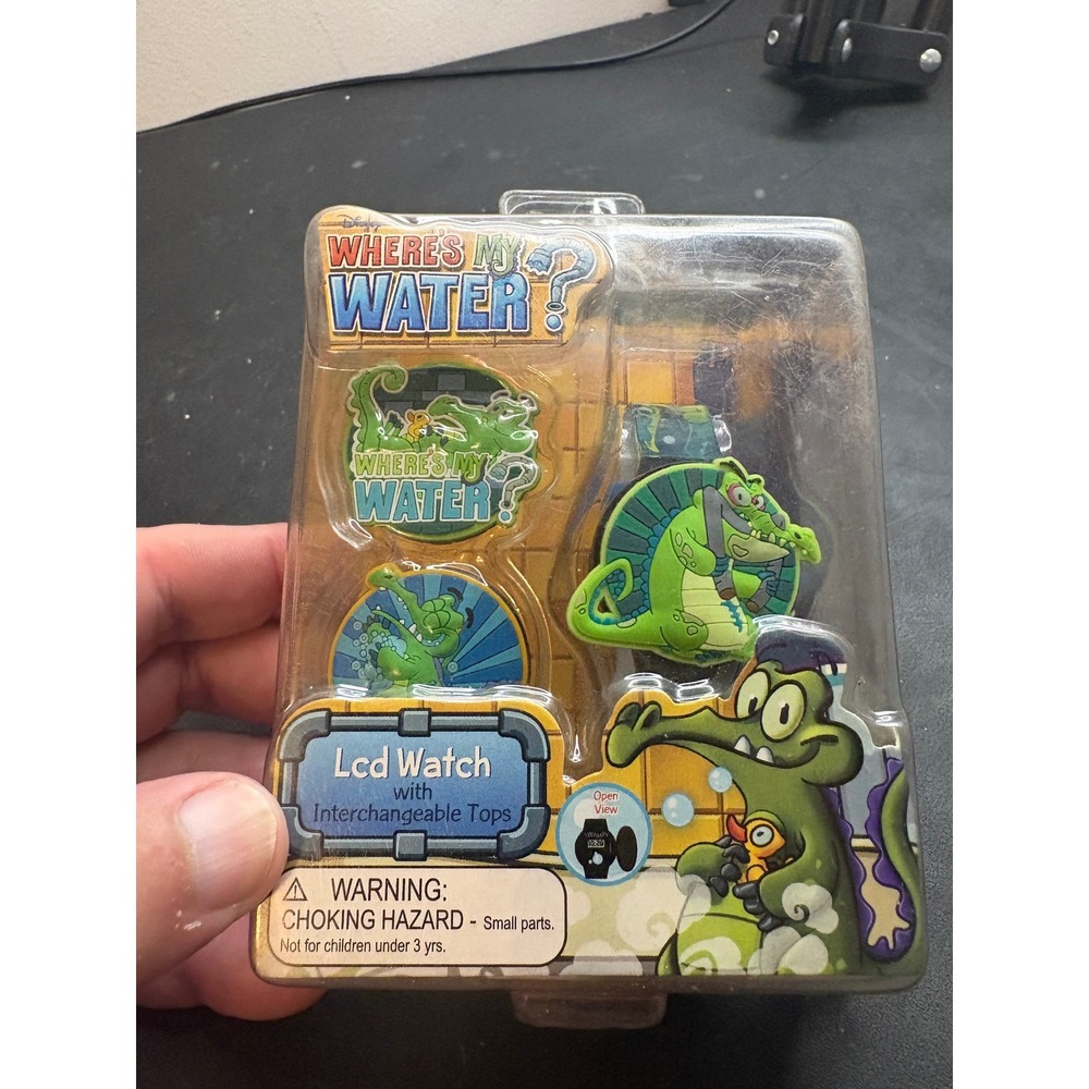 Disney Wheres My Water Swampy LCD Watch with 3 Interchangeable Tops New MZ Berge